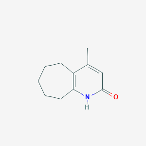 molecular formula C11H15NO B3357939 4-Methyl-1,5,6,7,8,9-hexahydro-2h-cyclohepta[b]pyridin-2-one CAS No. 76621-38-0