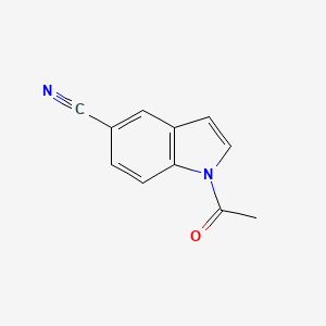 molecular formula C11H8N2O B3357947 1-Acetyl-1H-indole-5-carbonitrile CAS No. 766535-96-0