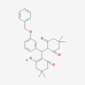 molecular formula C30H34O5 B335796 2-[[3-(Benzyloxy)phenyl](2-hydroxy-4,4-dimethyl-6-oxo-1-cyclohexenyl)methyl]-5,5-dimethyl-1,3-cyclohexanedione 
