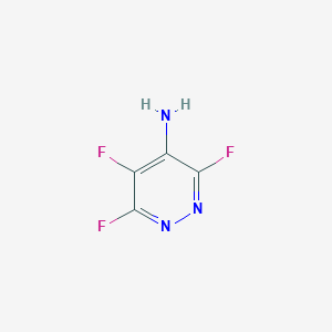 molecular formula C4H2F3N3 B3357972 3,5,6-Trifluoropyridazin-4-amine CAS No. 7679-50-7