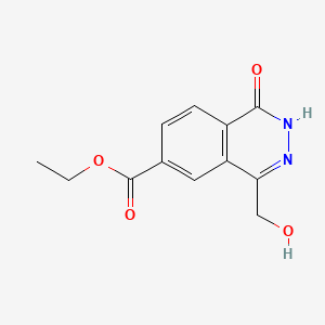molecular formula C12H12N2O4 B3357973 Ethyl 1-hydroxy-4-(hydroxymethyl)-6-phthalazinecarboxylate CAS No. 76798-75-9