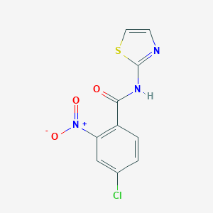 molecular formula C10H6ClN3O3S B335798 4-chloro-2-nitro-N-(1,3-thiazol-2-yl)benzamide 
