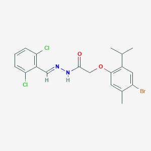 molecular formula C19H19BrCl2N2O2 B335802 2-(4-bromo-2-isopropyl-5-methylphenoxy)-N'-(2,6-dichlorobenzylidene)acetohydrazide 