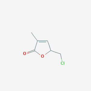 molecular formula C6H7ClO2 B3358028 5-(Chloromethyl)-3-methylfuran-2(5H)-one CAS No. 77120-84-4