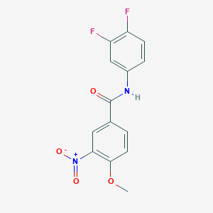 molecular formula C14H10F2N2O4 B335803 N-(3,4-difluorophenyl)-4-methoxy-3-nitrobenzamide 