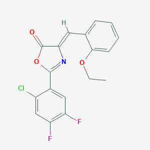 molecular formula C18H12ClF2NO3 B335804 2-(2-chloro-4,5-difluorophenyl)-4-(2-ethoxybenzylidene)-1,3-oxazol-5(4H)-one 