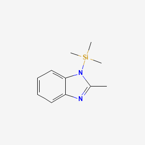 molecular formula C11H16N2Si B3358053 1H-Benzimidazole, 2-methyl-1-(trimethylsilyl)- CAS No. 77246-14-1