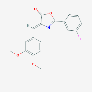 molecular formula C19H16INO4 B335809 4-(4-ethoxy-3-methoxybenzylidene)-2-(3-iodophenyl)-1,3-oxazol-5(4H)-one 