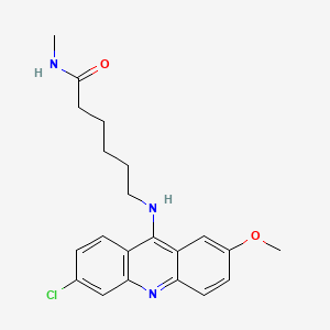 molecular formula C21H24ClN3O2 B3358138 Hexanamide, 6-((6-chloro-2-methoxy-9-acridinyl)amino)-N-methyl- CAS No. 77431-60-8