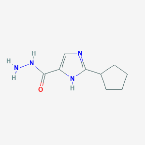2-cyclopentyl-1H-imidazole-5-carbohydrazide