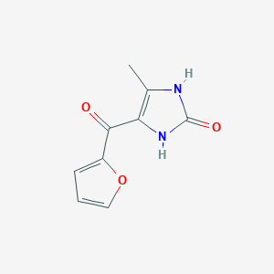 molecular formula C9H8N2O3 B3358180 4-(Furan-2-carbonyl)-5-methyl-1,3-dihydro-2H-imidazol-2-one CAS No. 77671-34-2