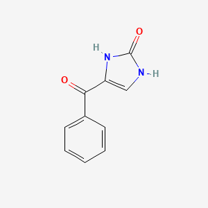 molecular formula C10H8N2O2 B3358185 4-Benzoyl-1,3-dihydro-2H-imidazol-2-one CAS No. 77671-35-3