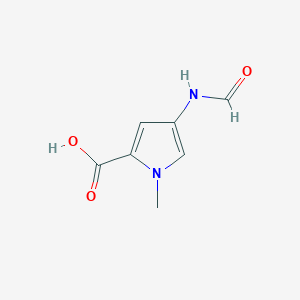 molecular formula C7H8N2O3 B3358187 1-Methyl-4-formylamino-2-pyrrolecarboxylic acid CAS No. 77716-18-8