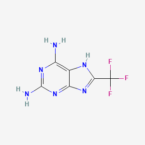 molecular formula C6H5F3N6 B3358201 8-(trifluoromethyl)-7H-purine-2,6-diamine CAS No. 778-98-3