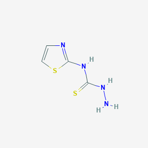 molecular formula C4H6N4S2 B3358212 Hydrazinecarbothioamide, N-2-thiazolyl- CAS No. 77899-87-7