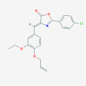 molecular formula C21H18ClNO4 B335822 4-[4-(allyloxy)-3-ethoxybenzylidene]-2-(4-chlorophenyl)-1,3-oxazol-5(4H)-one 