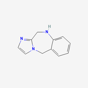 molecular formula C11H11N3 B3358237 5H-Imidazo(2,1-c)(1,4)benzodiazepine, 10,11-dihydro- CAS No. 78105-31-4