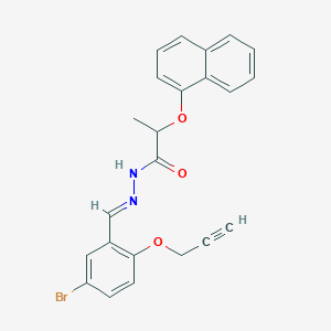molecular formula C23H19BrN2O3 B335825 N'-{(E)-[5-bromo-2-(prop-2-yn-1-yloxy)phenyl]methylidene}-2-(naphthalen-1-yloxy)propanehydrazide 