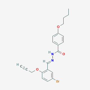molecular formula C21H21BrN2O3 B335826 N'-[5-bromo-2-(2-propynyloxy)benzylidene]-4-butoxybenzohydrazide 