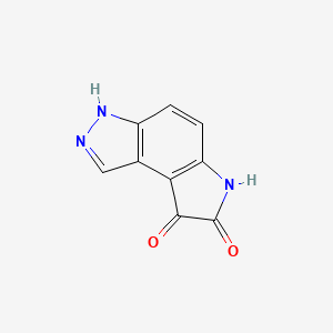 molecular formula C9H5N3O2 B3358278 3,6-Dihydropyrrolo[3,2-e]indazole-7,8-dione CAS No. 78416-41-8