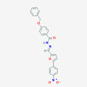 molecular formula C25H19N3O5 B335829 4-(benzyloxy)-N'-[(5-{4-nitrophenyl}-2-furyl)methylene]benzohydrazide 