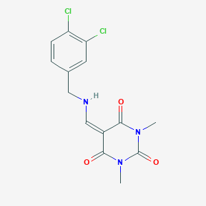 molecular formula C14H13Cl2N3O3 B335832 5-[[(3,4-dichlorophenyl)methylamino]methylidene]-1,3-dimethyl-1,3-diazinane-2,4,6-trione 