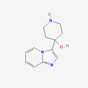 molecular formula C12H15N3O B3358324 4-(Imidazo[1,2-a]pyridin-3-yl)piperidin-4-ol CAS No. 788822-24-2