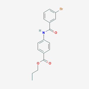 molecular formula C17H16BrNO3 B335833 Propyl 4-[(3-bromobenzoyl)amino]benzoate 