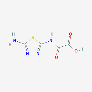 molecular formula C4H4N4O3S B3358346 [(5-Amino-1,3,4-thiadiazol-2-yl)carbamoyl]formic acid CAS No. 79071-53-7