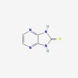 molecular formula C5H4N4S B3358347 1,3-Dihydroimidazo[4,5-b]pyrazine-2-thione CAS No. 79100-21-3