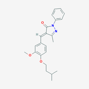 molecular formula C23H26N2O3 B335835 4-[4-(isopentyloxy)-3-methoxybenzylidene]-5-methyl-2-phenyl-2,4-dihydro-3H-pyrazol-3-one 