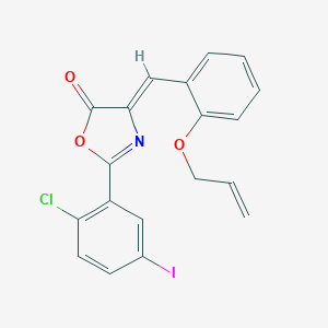 molecular formula C19H13ClINO3 B335836 4-[2-(allyloxy)benzylidene]-2-(2-chloro-5-iodophenyl)-1,3-oxazol-5(4H)-one 