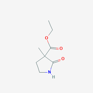 molecular formula C8H13NO3 B3358362 Ethyl 3-methyl-2-oxopyrrolidine-3-carboxylate CAS No. 79232-62-5