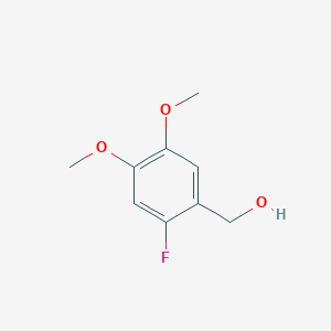 molecular formula C9H11FO3 B3358372 (2-Fluoro-4,5-dimethoxyphenyl)methanol CAS No. 79474-33-2