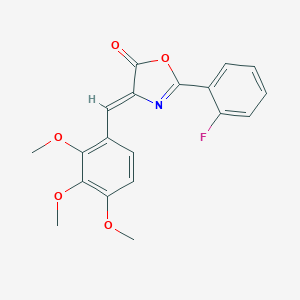 molecular formula C19H16FNO5 B335839 (4Z)-2-(2-fluorophenyl)-4-(2,3,4-trimethoxybenzylidene)-1,3-oxazol-5(4H)-one 
