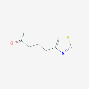 molecular formula C7H9NOS B3358395 4-Thiazolebutanal CAS No. 79685-58-8