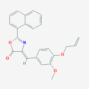 molecular formula C24H19NO4 B335841 4-[4-(allyloxy)-3-methoxybenzylidene]-2-(1-naphthyl)-1,3-oxazol-5(4H)-one 