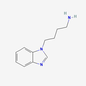 molecular formula C11H15N3 B3358414 1H-Benzimidazole-1-butanamine CAS No. 79851-06-2