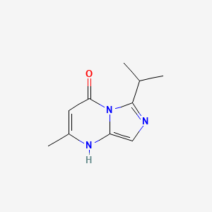 molecular formula C10H13N3O B3358427 2-Methyl-6-(propan-2-yl)imidazo[1,5-a]pyrimidin-4(1H)-one CAS No. 79899-02-8