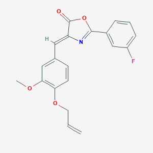 molecular formula C20H16FNO4 B335845 4-[4-(allyloxy)-3-methoxybenzylidene]-2-(3-fluorophenyl)-1,3-oxazol-5(4H)-one 