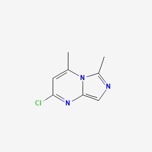 molecular formula C8H8ClN3 B3358452 2-Chloro-4,6-dimethylimidazo[1,5-a]pyrimidine CAS No. 79899-08-4