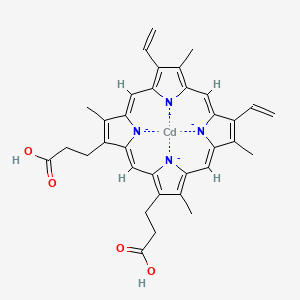 cadmium;3-[(1Z,4Z,10Z,14Z)-18-(2-carboxyethyl)-7,12-bis(ethenyl)-3,8,13,17-tetramethylporphyrin-21,22,23,24-tetraid-2-yl]propanoic acid