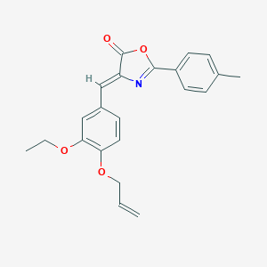 molecular formula C22H21NO4 B335853 4-[4-(allyloxy)-3-ethoxybenzylidene]-2-(4-methylphenyl)-1,3-oxazol-5(4H)-one 
