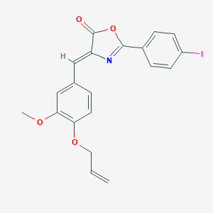 molecular formula C20H16INO4 B335854 4-[4-(allyloxy)-3-methoxybenzylidene]-2-(4-iodophenyl)-1,3-oxazol-5(4H)-one 