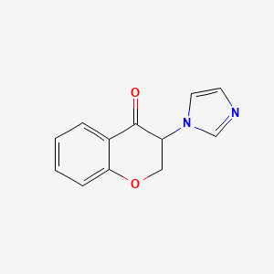 molecular formula C12H10N2O2 B3358540 2,3-二氢-3-(1H-咪唑-1-基)-4H-1-苯并吡喃-4-酮 CAS No. 80930-45-6