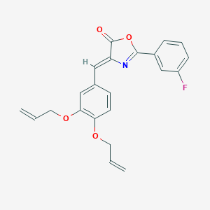 molecular formula C22H18FNO4 B335855 4-[3,4-bis(allyloxy)benzylidene]-2-(3-fluorophenyl)-1,3-oxazol-5(4H)-one 
