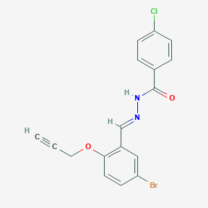 molecular formula C17H12BrClN2O2 B335857 N'-[5-bromo-2-(2-propynyloxy)benzylidene]-4-chlorobenzohydrazide 