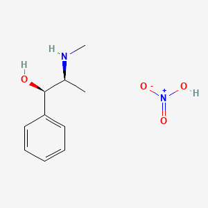 molecular formula C10H16N2O4 B3358577 (1R,2S)-(-)-Ephedrine nitrate CAS No. 81012-98-8
