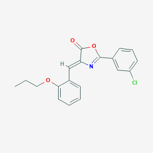 molecular formula C19H16ClNO3 B335858 2-(3-chlorophenyl)-4-(2-propoxybenzylidene)-1,3-oxazol-5(4H)-one 