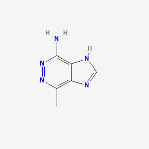 molecular formula C6H7N5 B3358612 7-methyl-3H-imidazo[4,5-d]pyridazin-4-amine CAS No. 813462-82-7